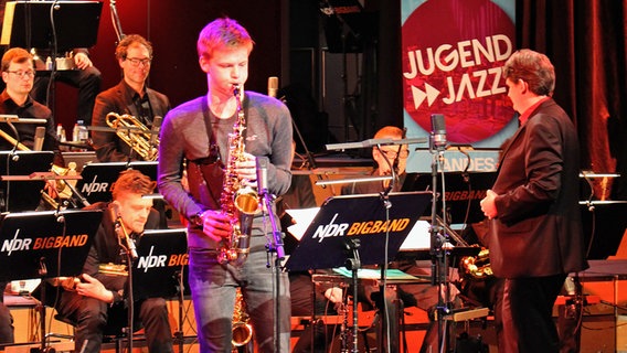 Luca Wiehe beim Preisträgerkonzert von Jugend Jazzt 2019 © Landesmusikrat Foto: Sabine Vinar