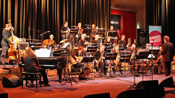 Pascal Jarchow beim Preisträgerkonzert von Jugend Jazzt 2019 © Landesmusikrat Foto: Sabine Vinar