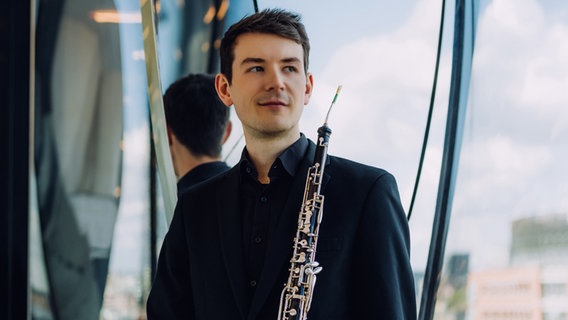 Benjamin Völkel, Englischhorn und 2. Oboe des NDR Elbphilharmonie Orchesters © NDR, Jewgeni Roppel Foto: Jewgeni Roppel