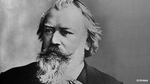Altes Porträtfoto des Komponisten Johannes Brahms © Public Domain/CC-PD-Mark 