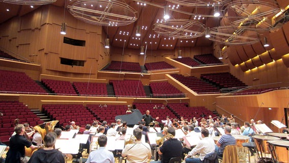 Anspielprobe des NDR Sinfonieorchesters unter Thomas Hengelbrock im Konzertsaal im Münchner Gasteig. © NDR Sinfonieorchester 