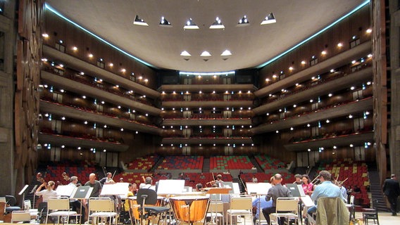 Orchesterprobe auf der Bühne der Bunka Kaikan in Tokio © NDR Sinfonieorchester 