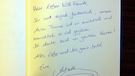 Widmung von Solistin Arabella Steinbacher  
