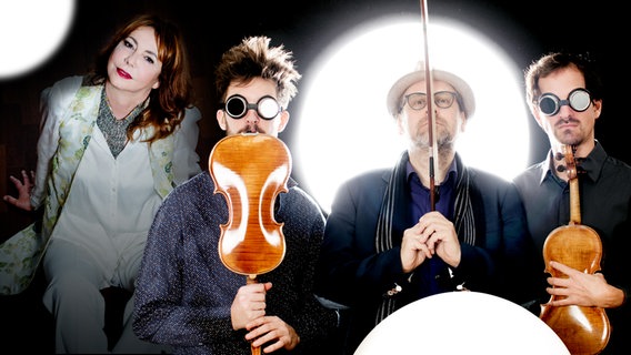 First Strings on Mars und Rita Marcotulli Quartet (Montage) © Julia Wesely / Paolo Soriani 