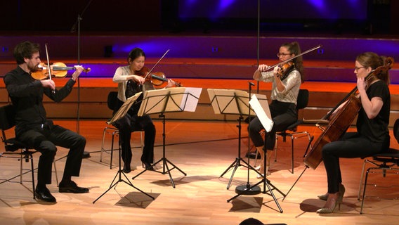 Screenshot: Das Nima Quartett musiziert im Rolf-Liebermann-Studio. © NDR 