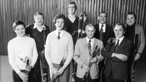 Die Klarinetten- und Fagottgruppe der NDR Radiophilharmonie 1980 © NDR / Joachim Giesel Foto: Joachim Giesel