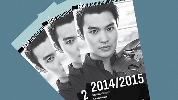 Programmheft-Cover zum Konzert am 11. und 12. Dezember 2014 mit Ray Chen und Eiji Oue. © NDR 