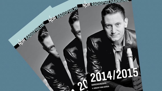 Programmheft-Cover zum Konzert am 3. Juli 2015 mit Maurice Steger und der NDR Radiophilharmonie. © NDR 