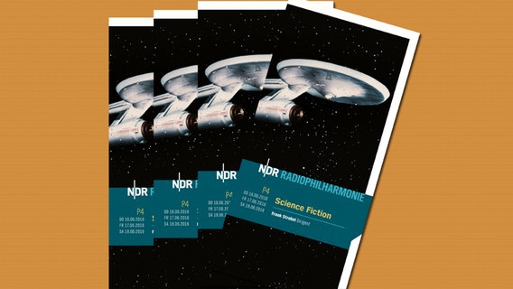 Programmheft-Cover zum Filmkonzert "Science Fiction" am 16., 17. und 18. Juni 2016 mit Frank Strobel. © NDR 