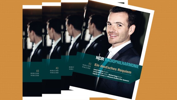 Programmheft-Cover zum Weihnachtskonzert am 1. und 2. Dezember 2016 mit Adrien Perruchon. © NDR 