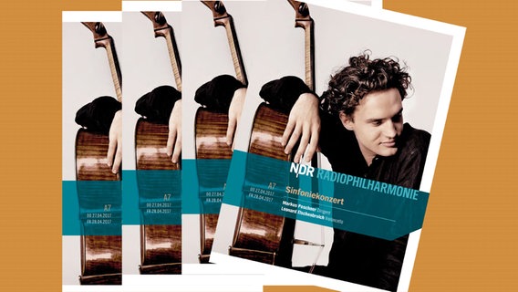 Programmheft-Cover zum Konzert am 27. und 28. April 2017 mit Markus Poschner und Leonard Elschenbroich. © NDR 
