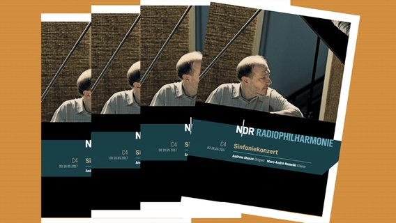 Programmheft-Cover zum Konzert am 18. Mai 2017 mit Andrew Manze und Marc-André Hamelin. © NDR 