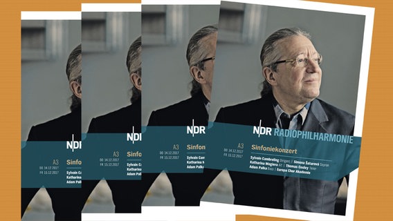 Programmheft-Cover zum Konzert am 14. und 15. Dezember 2017 mit Sylvain Cambreling, internationalen Solisten und der EuropaChorAkademie. © NDR 