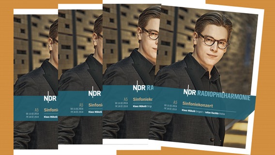 Programmheft-Cover zum Konzert am 15. und 16. Februar 2018 mit Klaus Mäkelä und Julian Rachlin. © NDR 