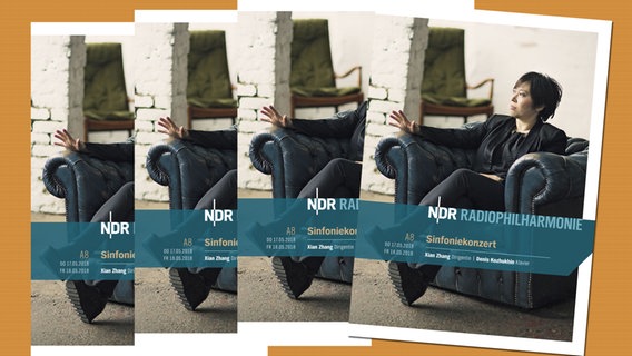 Programmheft-Cover zum Konzert am 17. und 18. Mai 2018 mit Xian Zhang und Denis Kozhukhin. © NDR 