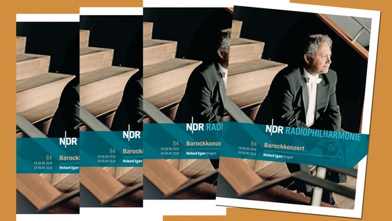 Programmheft-Cover zum Konzert am 8. Juni 2018 mit Richard Egarr und Solisten der NDR Radiophilharmonie. © NDR 