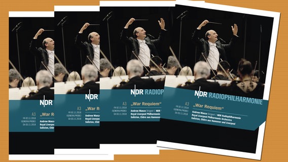 Programmheft-Cover zum "War Requiem" am 3. November 2018 mit Andrew Manze und internationalen Solisten. © NDR 