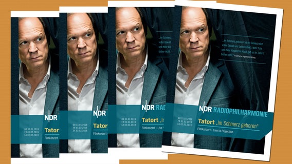 Programmheft-Cover zum Tatort-Filmkonzert am 31. Januar sowie 1. und 2. Februar 2019 mit Frank Strobel. © NDR 