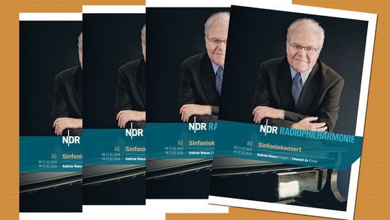 Programmheft-Cover zum Konzert am 21. und 22. Februar 2019 mit Andrew Manze und Emanuel Ax. © NDR 