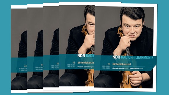 Programmheft-Cover zum Konzert am 9. und 10. Mai 2019 mit Giancarlo Guerrero und Vadim Gluzman. © NDR 
