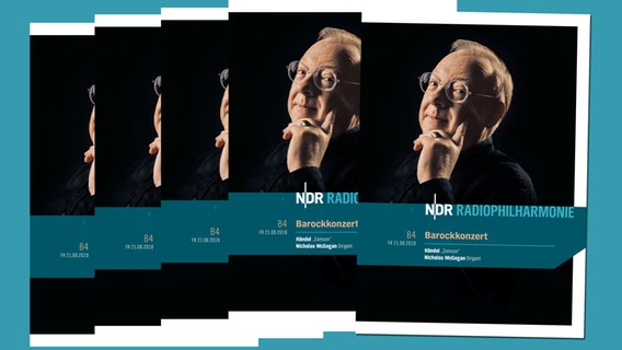 Programmheft-Cover zum Konzert am 21. Juni 2019 mit Nicholas McGegan und internationalen Solisten. © NDR 