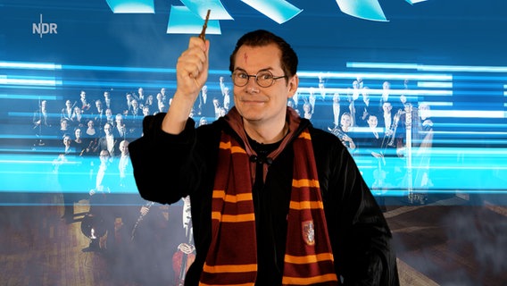 Malte Arkona verkleidet als Harry Potter © NDR 