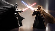 Star Wars: Episode IV - A New Hope (1977) Alec Guinness & David Prowse (Darth Vader) © picture alliance / Captital Pictures | CAP/KFS 