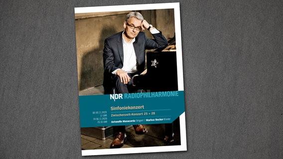 Programmheft zur Zwischenzeit 25 + 28 der NDR Radiophilharmonie mit Manacorda und Becker © - Foto: -