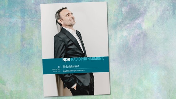 Das Programmheft zum Sinfoniekonzert mit Dirigent, Klarinettist und Komponist Jörg Widmann © NDR 