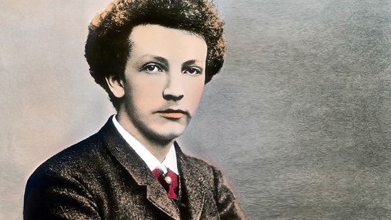 Kolorierte Porträtaufnahme von Richard Strauss (1888) © akg-images 