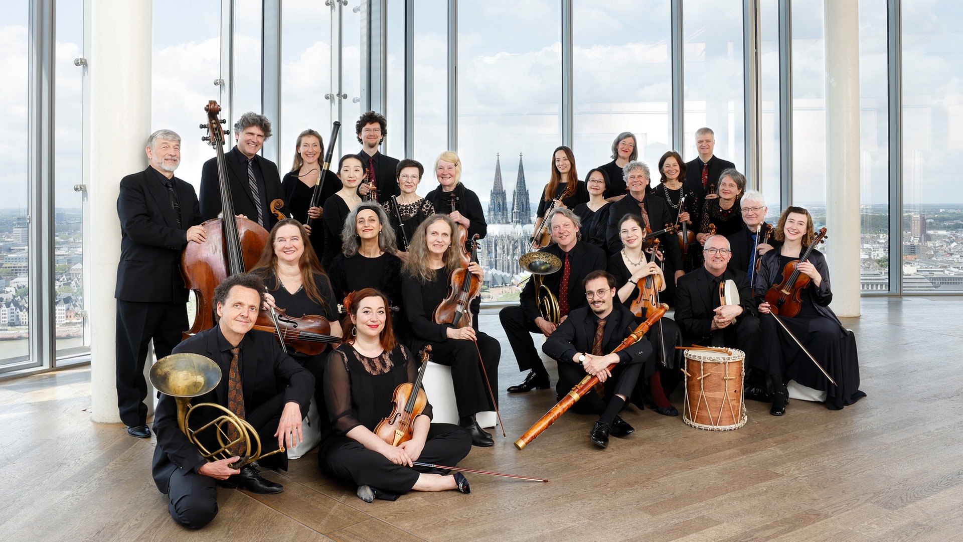 Das Ensemble des Conerto Köln mit Instrumenten. © Sonja Werner Foto: Sonja Werner