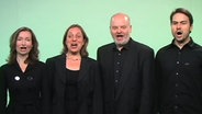 Mitglieder des NDR Chors im Studio: Katharina Sabrowski, Ina Jaks, Joachim Duske, Christoph Liebold © NDR 