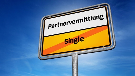 Ein Straßenschild mit den Aufschriften Partnervermittlung und Single. (Bildmontage) © fotolia Foto: _M_ N-Media-Images
