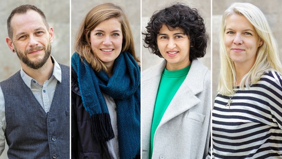 Michael Latz, Charlotte Horn, Sharon Welzel, Birgit Langhammer © NDR/ Foto: Christian Spielmann