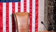 Der leere Stuhl des Sprechers des US-Repräsentantenhauses in Washington, D.C. ©  Xinhua News Agency Foto: Liu Jie