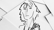Eine Zeichnung von Patti Smith © Ocke Bandixen 