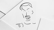 Eine Karikatur von Freddie Mercury © Ocke Bandixen 