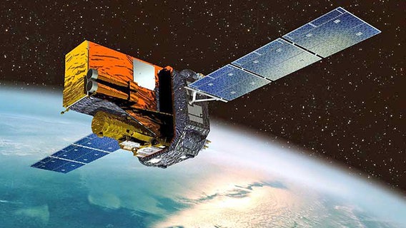 Satellit umkreist die Erde © dpa picture aliance 