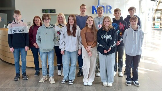 Am 22. April hat uns die Klasse 8a aus Proseken besucht. © NDR Foto: NDR