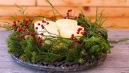 Adventskranz mit verschiedenen Grünpflanzen © Fotolia Foto: Monropic