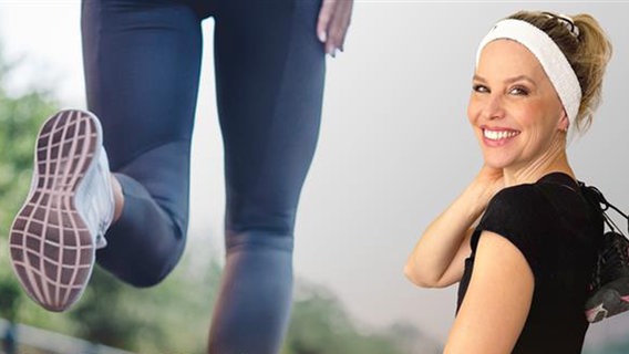 Eine Frau in Sportkleidung und die Beine eine Joggerin von hinten. © Imago Images/Westend61/NDR 