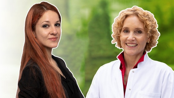 Dr. Viola Andresen und Julia Demann vor grünem Hintergrund © NDR 