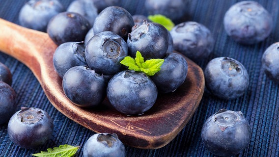 Blueberries on a wooden spoon © fotolia.com Photo: Floydine