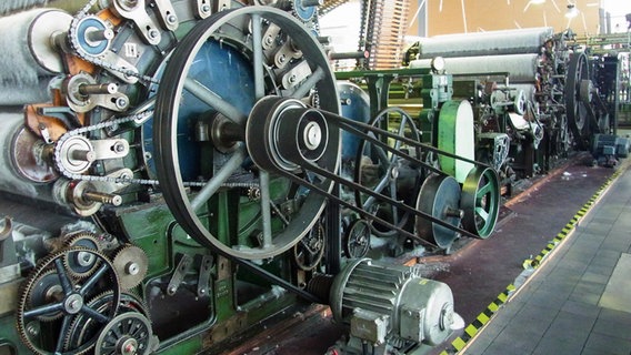Maschine im Textilmuseum Neumünster © Museum Tuch + Technik 