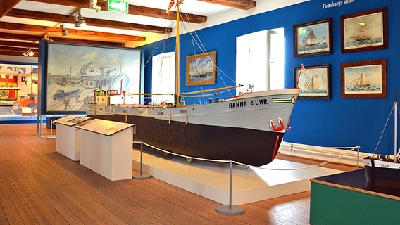 Ein Schiffsmodell im Flensburger Schifffahrtsmuseum © Flensburger Schifffahrtsmuseum 