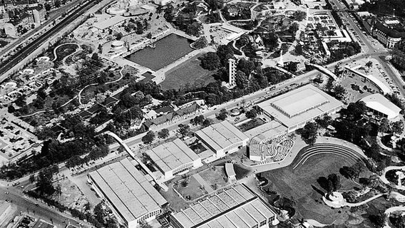 Luftaufnahme des Hamburger IGA-Geländes 1953 © NDR 