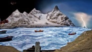 Schiffe im Gewittersturm bei Kap Hoorn im Patagonien-Abschnitt des Miniatur Wunderlandes in Hamburg. © Miniatur Wunderland Hamburg 