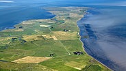 Luftbild der Hallig Langeneß © imago/imagebroker 