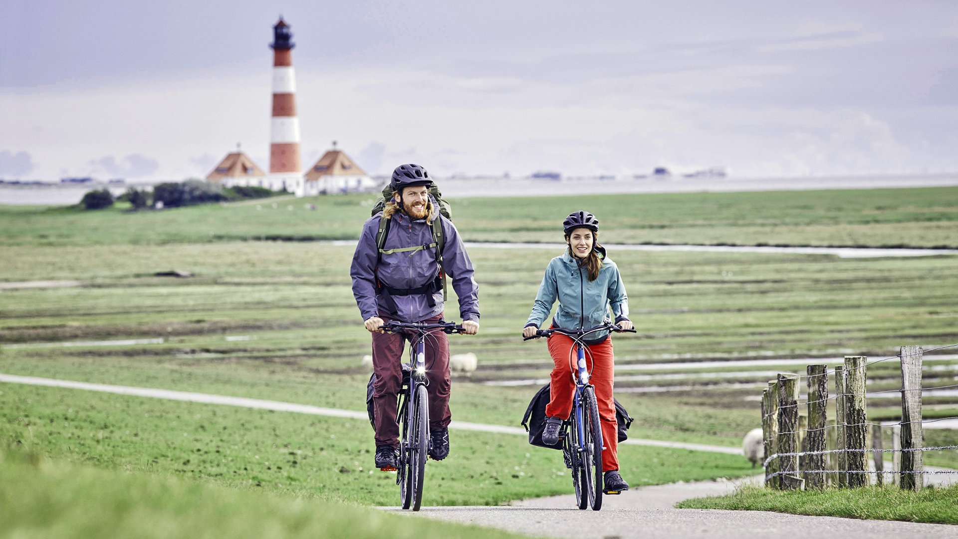 Radfahren an der Nordsee auf gut ausgebauten Wegenetzen