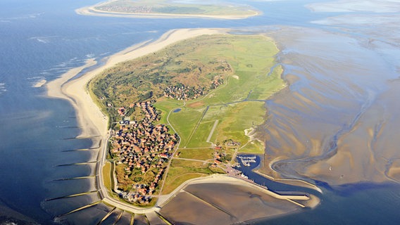 Luftaufnahme der ostfriesischen Insel Baltrum. © dpa/picture-alliance Foto: Ingo Wagner